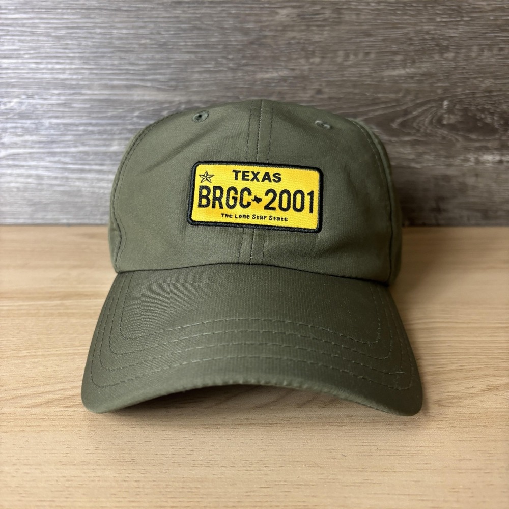 Texas BRGC 2001 Hat Cap Strap Back Green Patch Embroidered Golf Mens Pukka